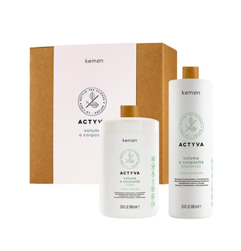 Комплект за обем  Actyvia Volume e Corposità - Шампоан 1000 мл - Балсам 1000 мл Kemon