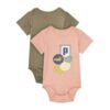 Комплект от 2 детски бодита -  SPORTSTYLE-686290 18 - памук - розов - зелен Puma