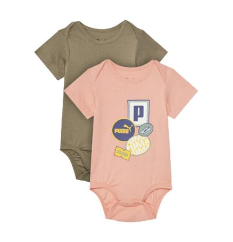 Комплект от 2 детски бодита -  SPORTSTYLE-686290 18 - памук - розов - зелен Puma