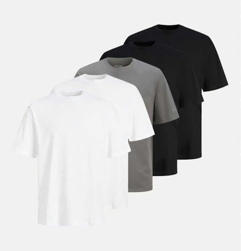 Комплект от 5 мъжки тениски -  304944581 - Памук - Многоцветен Jack and Jones