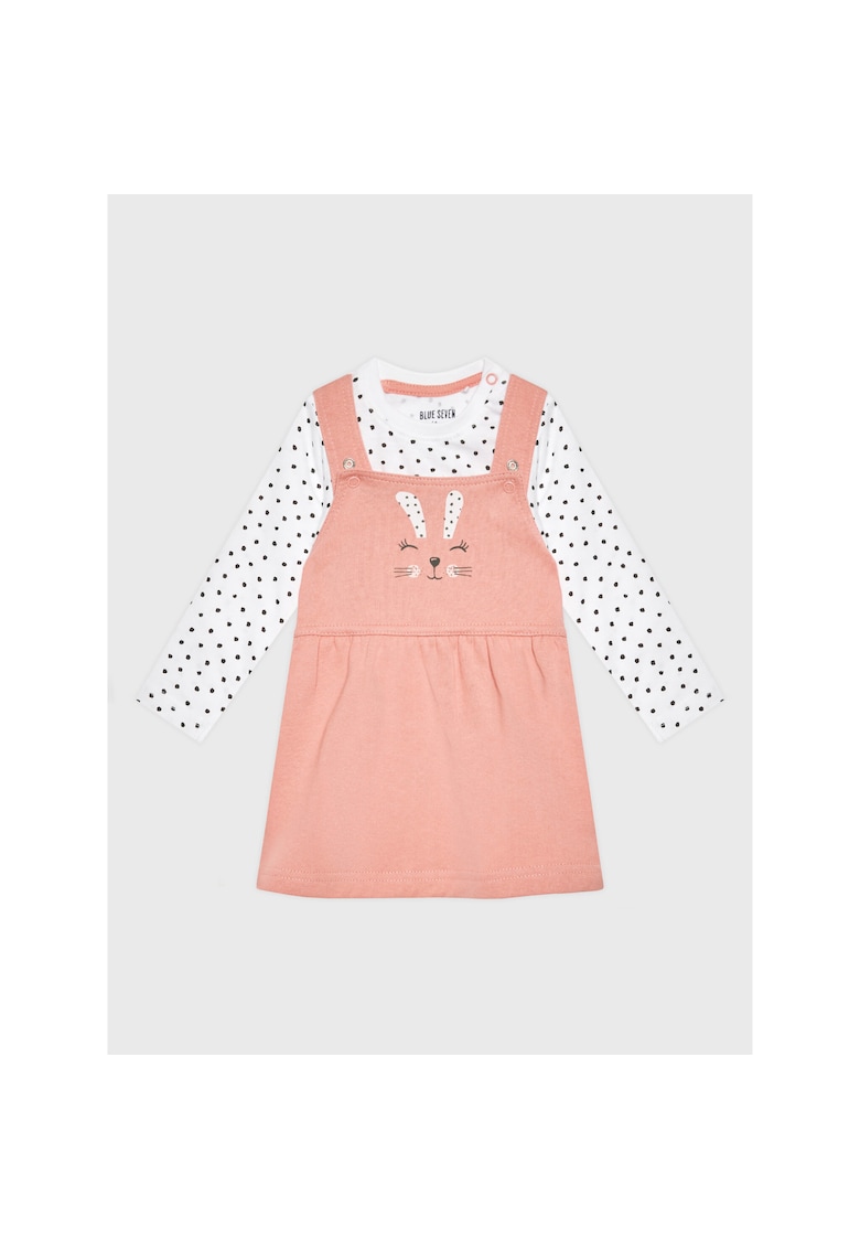 Комплект сарафан и боди за момиче - 301110279 - Памук - Розово Blue Seven