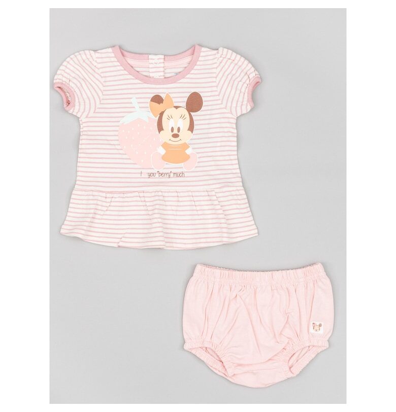 Комплект тениска и шорти -  302727056 - Памук - Розов - Розово Zippy