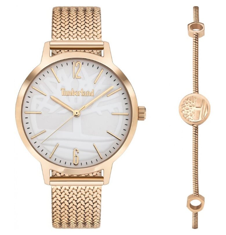 Комплект часовник и гривна  TDWLG2001451 - 38 мм - Златист Timberland