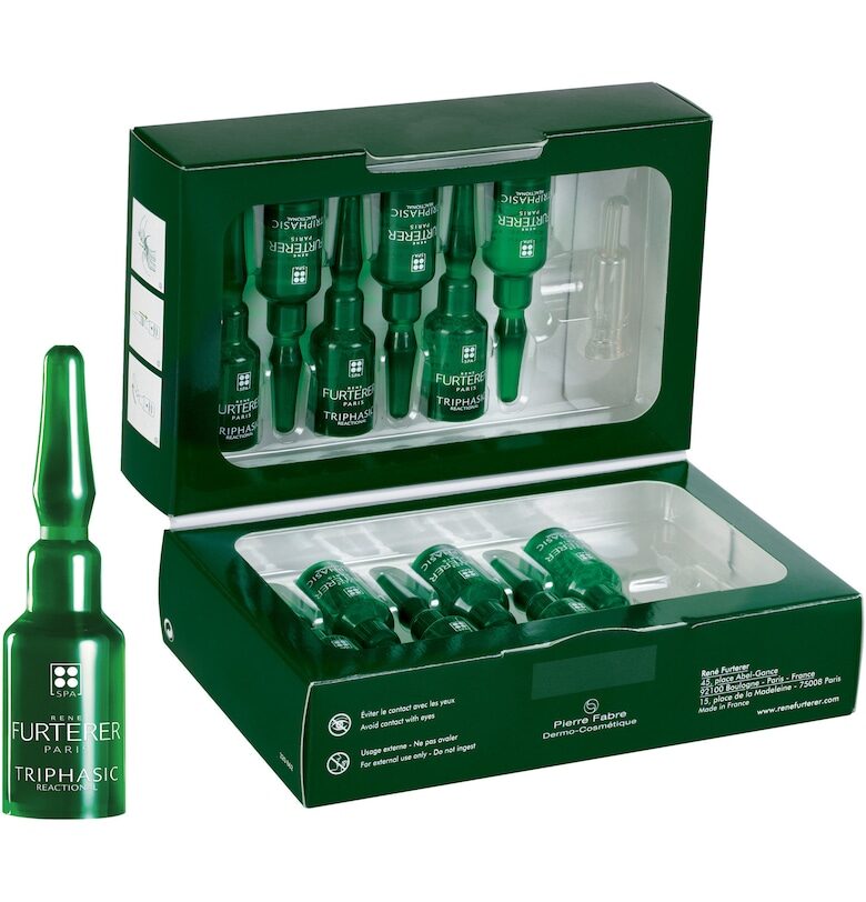 Концентриран серум 2 в 1 e против косопад Triphasic Reactional - 12x5 мл Rene Furterer