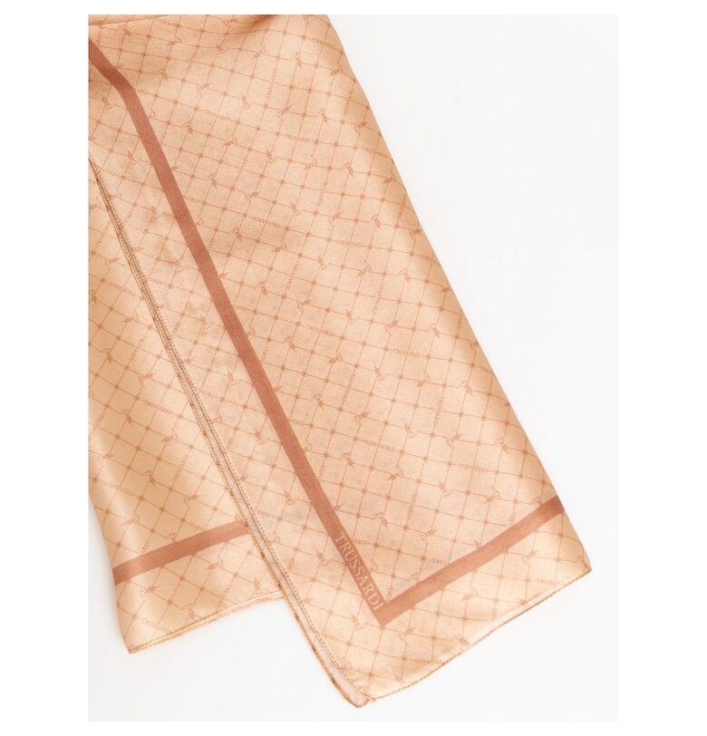 Копринен шал с десен Trussardi