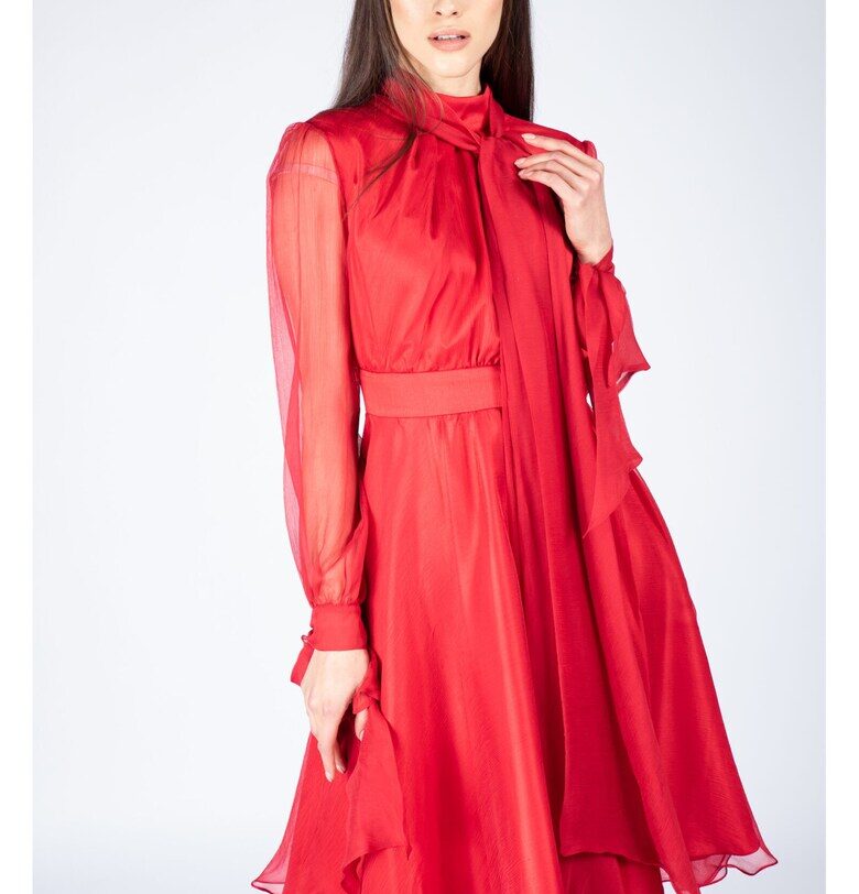 Копринена рокля с шалове Monarh design