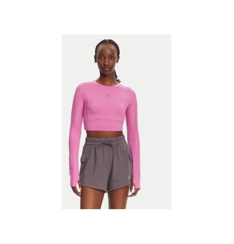 Кроп блуза за фитнес от Стела Маккартни adidas