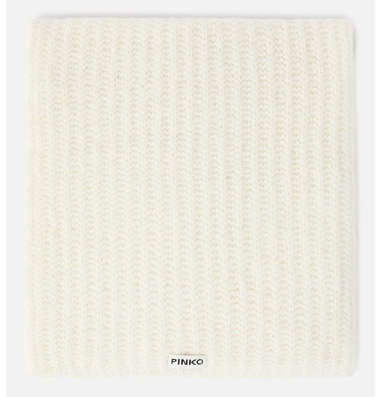 Кръгъл шал с вълна с лого Pinko