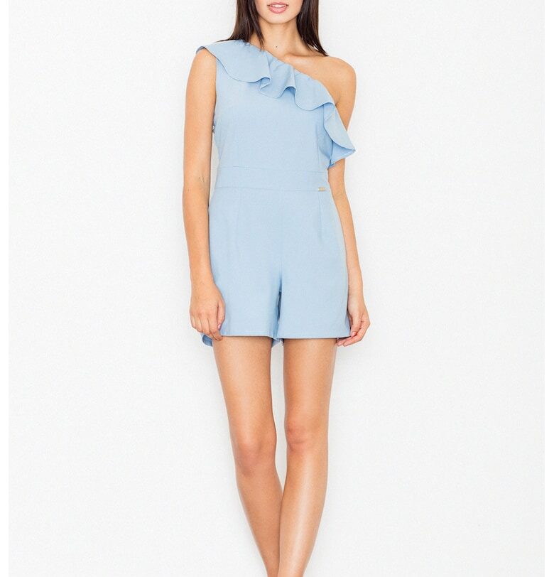 Къс гащеризон -  асиметричен - син - полиестер Figl