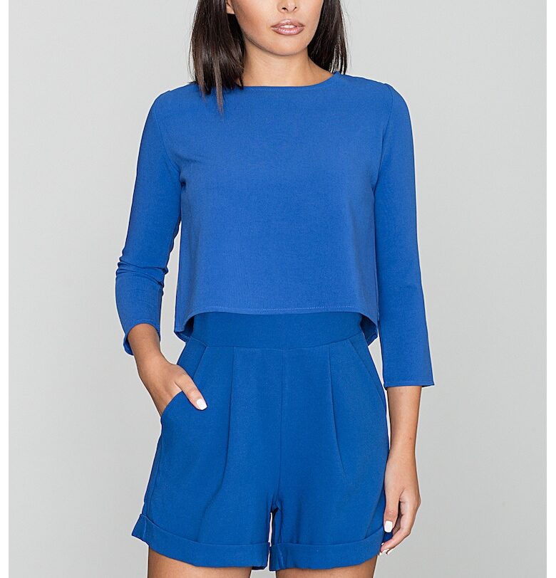 Къс гащеризон -  елегантен - син - еластан Figl