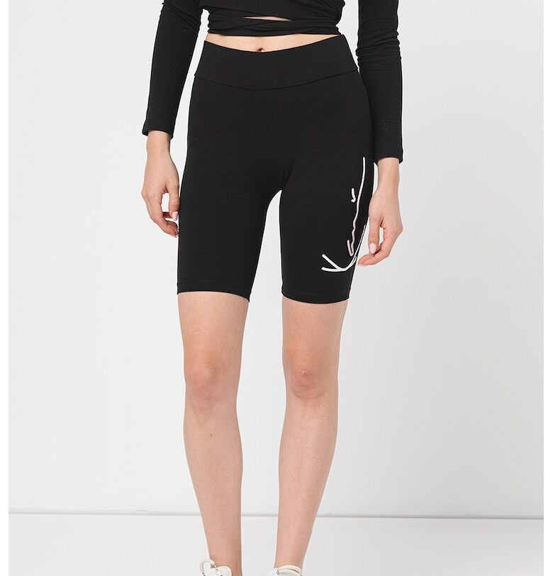 Къс клин с бродирано лого - Черен Karl Kani