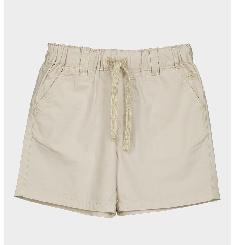 Къс панталон с връзка - Светло бежово United Colors of Benetton