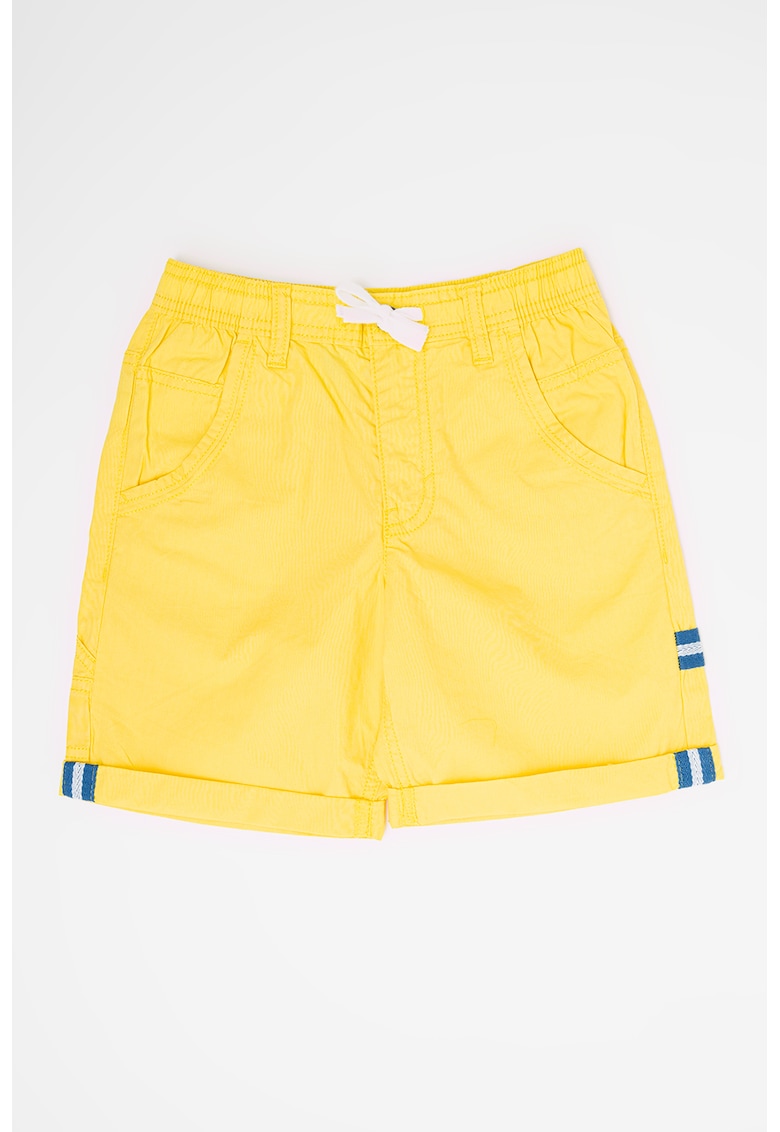 Къс панталон с връзка - Жълт United Colors of Benetton