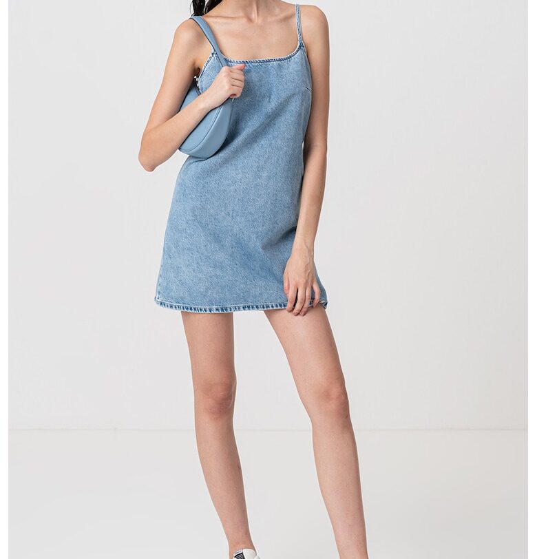 Къса дънкова рокля с цип CALVIN KLEIN JEANS