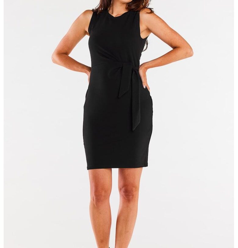 Къса памучна рокля с декоративно странично закопчаване InfiniteYou