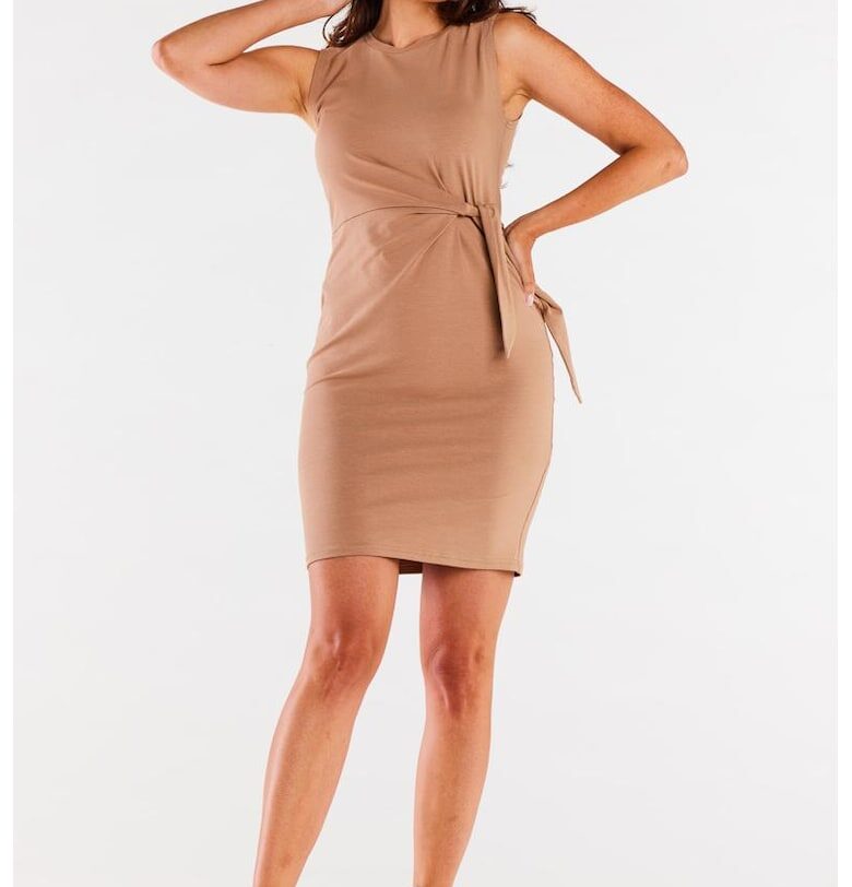 Къса памучна рокля със странично закопчаване InfiniteYou