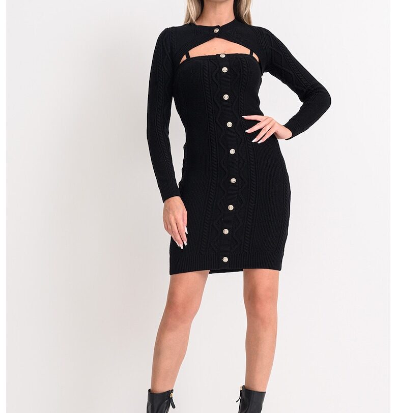 Къса плетена рокля с болеро GUESS