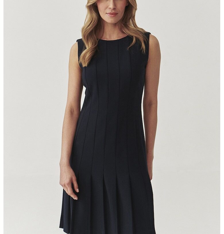 Къса разкроена рокля с плисе Tatuum