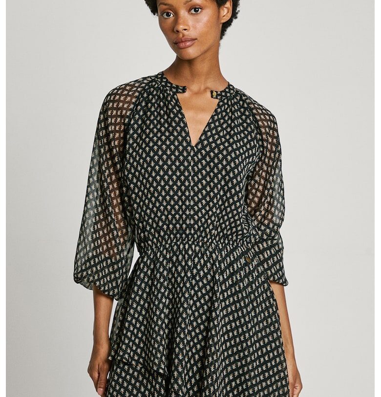 Къса разкроена рокля с принт Pepe Jeans London