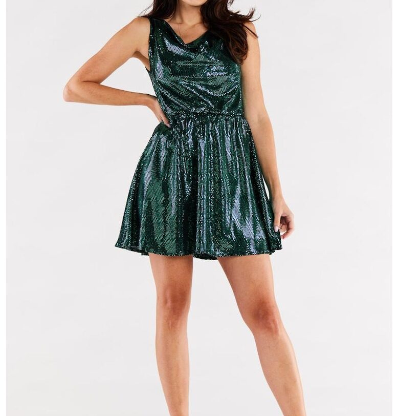 Къса рокля без ръкави - разкроена - кръгла A562 awama