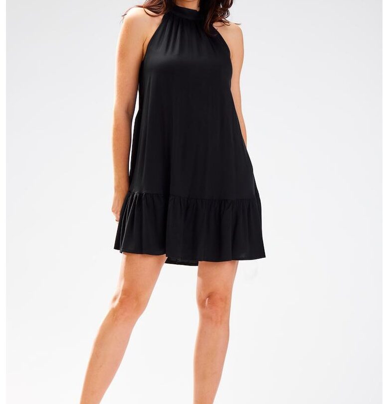 Къса рокля без ръкави тип халтер - ежедневна A580 awama