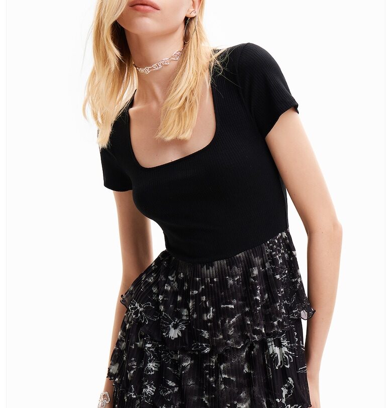 Къса рокля с дълбоко деколте DESIGUAL