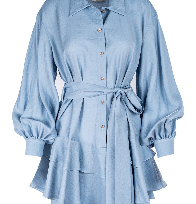 Къса рокля с ленени волани Monarh design