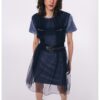 Къса рокля с овално деколте TWIST