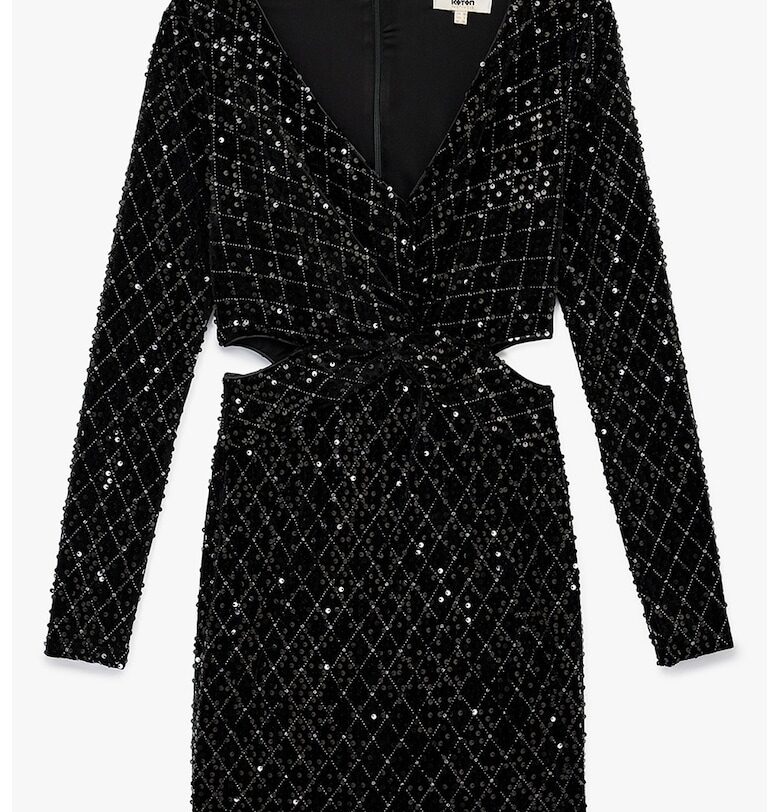 Къса рокля с пайети и отвори KOTON