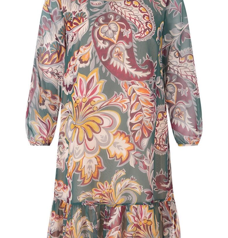 Къса рокля с принт пейсли DiKa