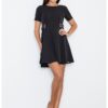 Къса рокля -  черна - за всеки повод - полиестер Figl