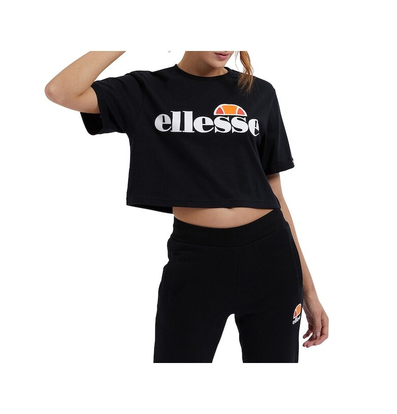 Къса тениска Alberta с лого - Черен ELLESSE