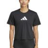 Къса фитнес тениска с лого - Черен adidas Performance