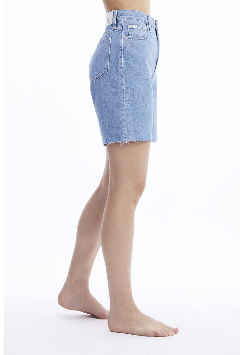 Къси дънки с висока талия CALVIN KLEIN JEANS