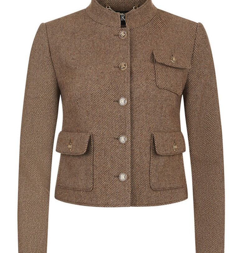 Късо палто от вълнен микс - с пришити джобове DiKa