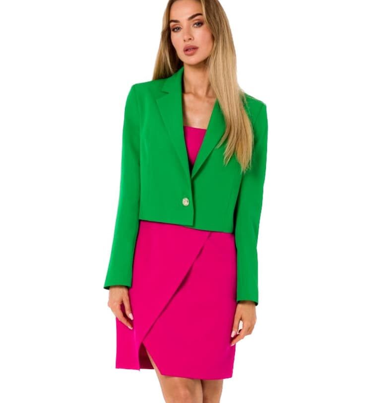 Късо сако - закопчаващо се с копче -  Зелен MOE