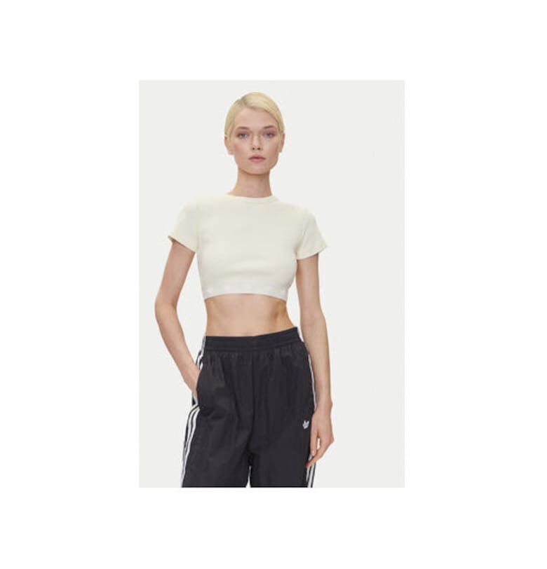 Лайфстайл кроп тениска едноцветна adidas