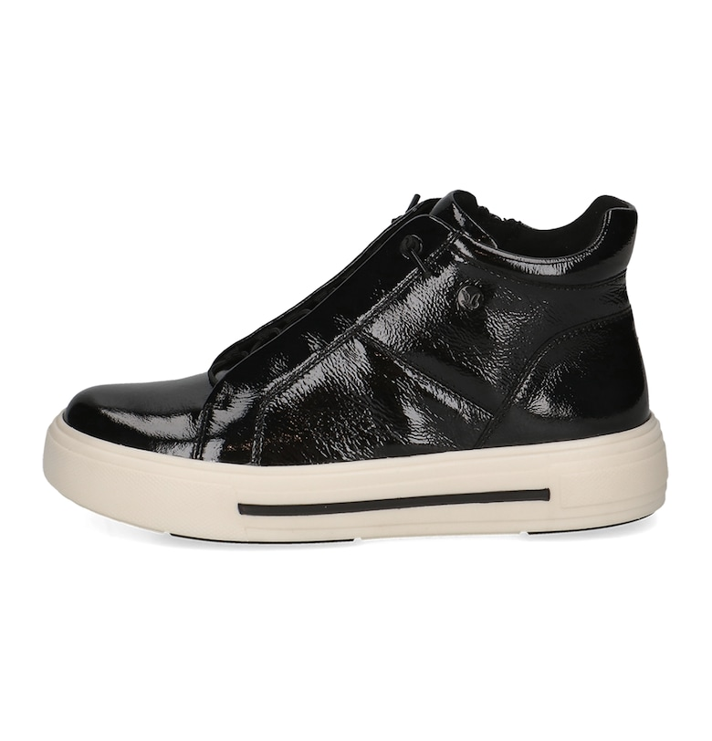 Лачени кожени спортни обувки с равна платформа Caprice