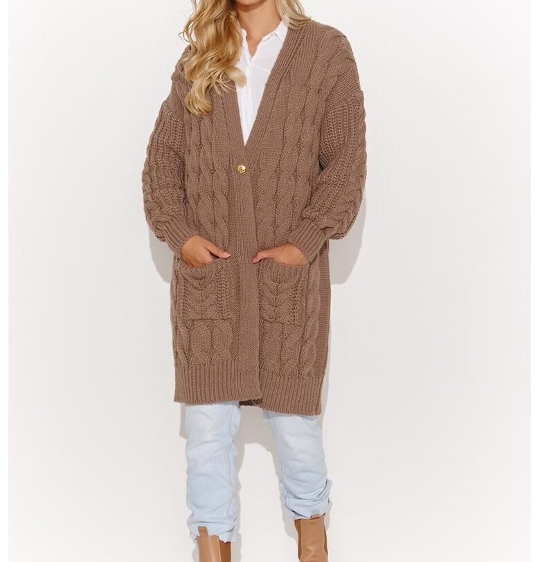 Лека жилетка с плитки и джобове - Един размер Makadamia