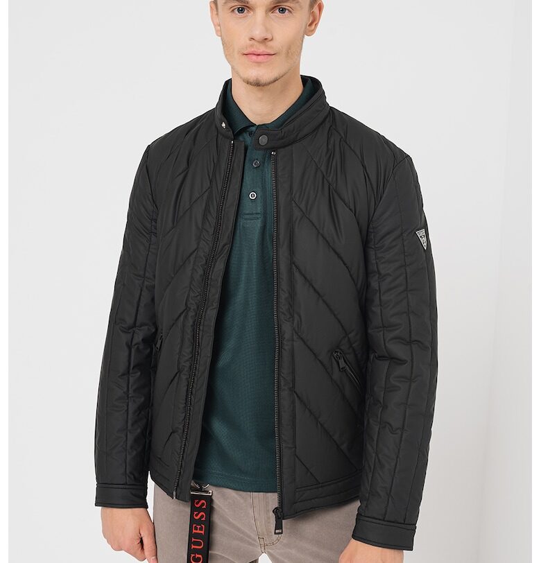 Леко зимно яке с ниска яка - Черен GUESS