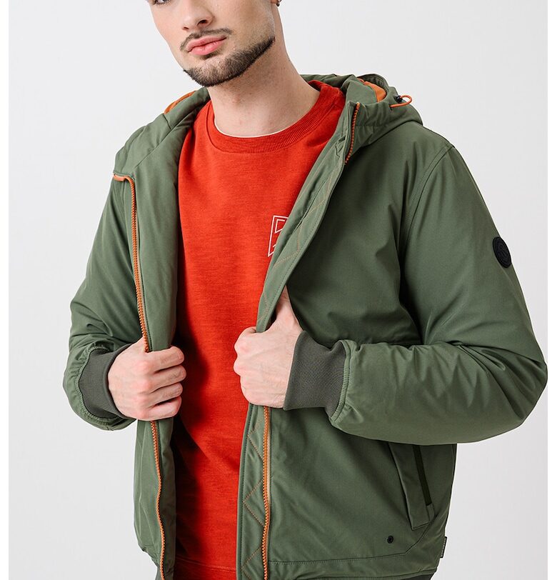 Леко подплатено яке с качулка - Папратово зелено Scotch  Soda