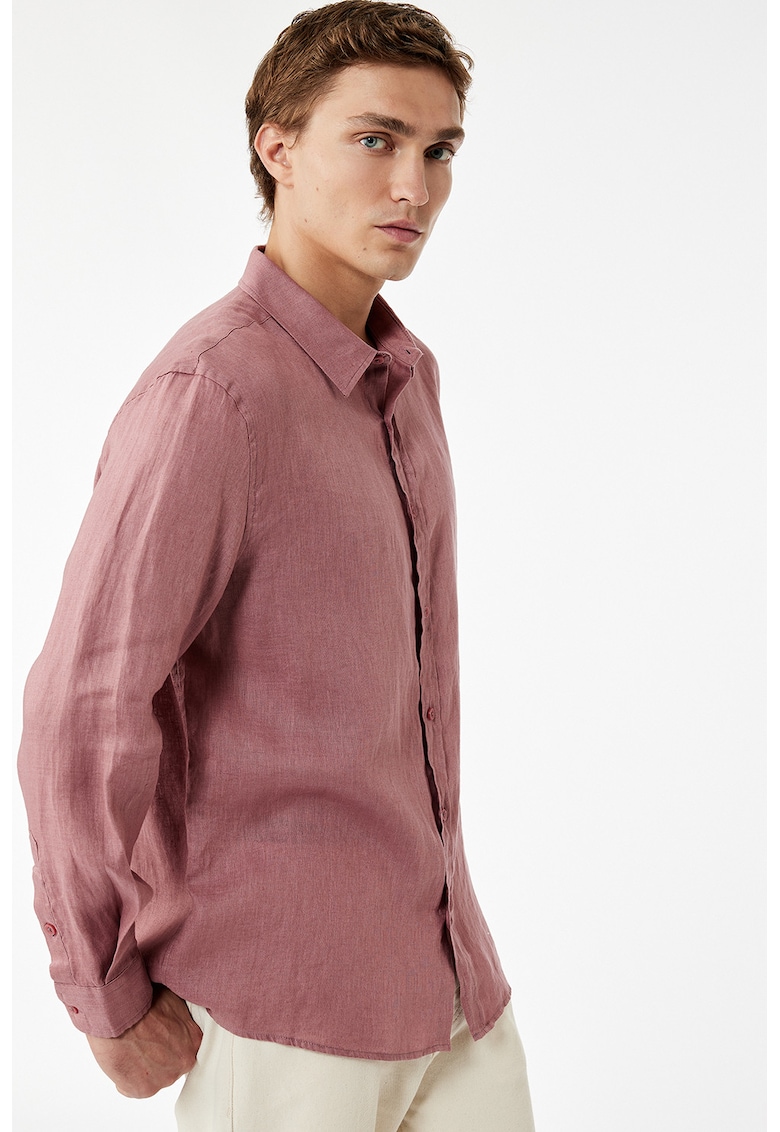 Ленена риза - Прашно розово KOTON