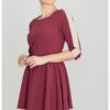 Ленитиф рокля K057 - бордо - елегантен плат - полиестер Lenitif
