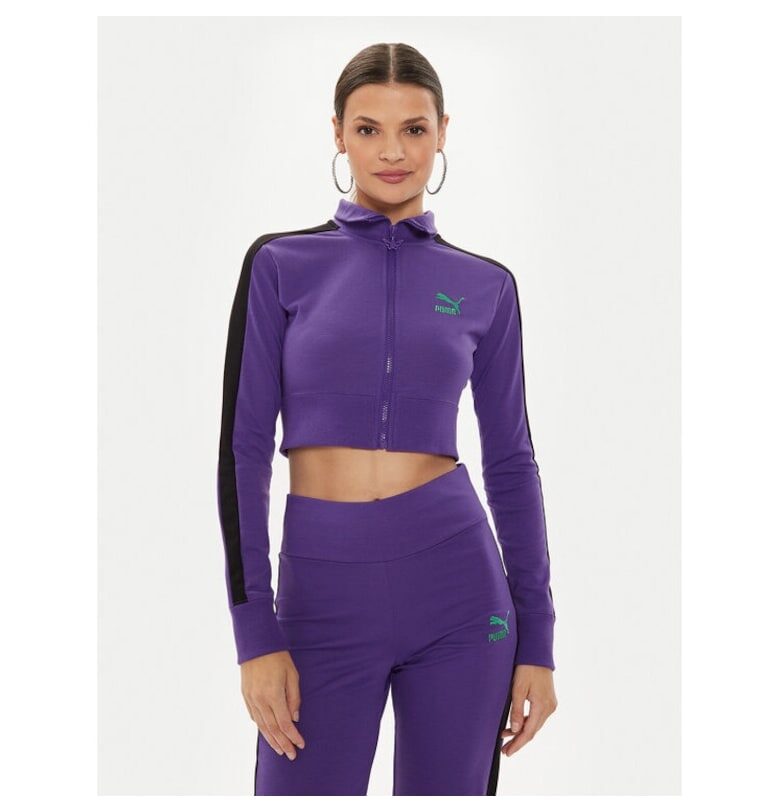 Лилав дамски спортен суичър  Виолетов Puma