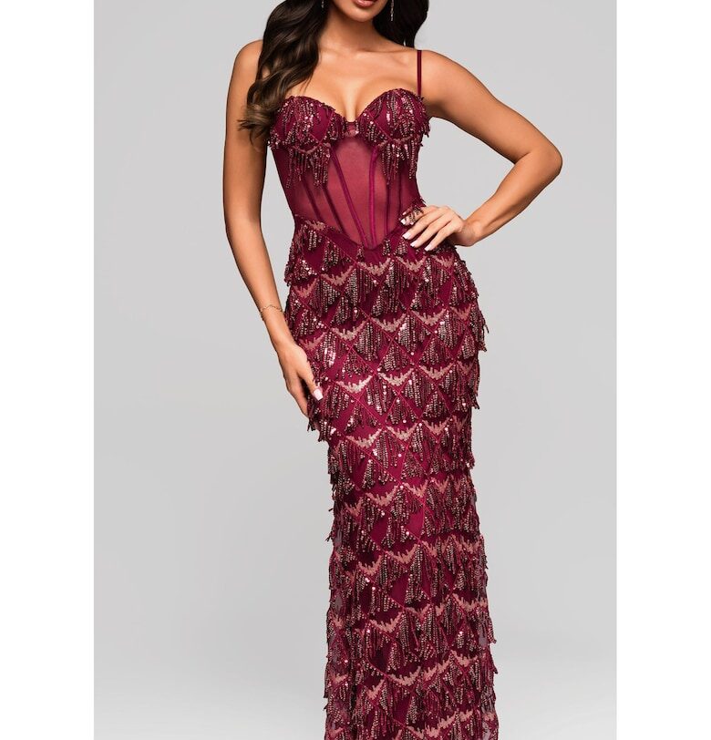 Макси вечерна рокля LARICA LA-OM-DLR204 OMBRE