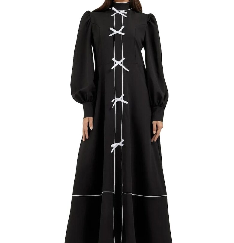 Макси рокля  color block - висока яка - текстил HiCCUP