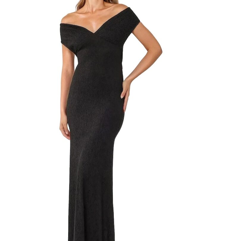 Макси рокля -  Черна - Джърси HiCCUP