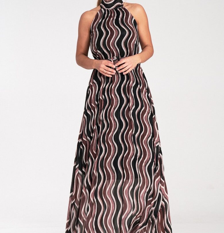 Макси рокля  многоцветна - плисирана - полиестер - Един размер Figl