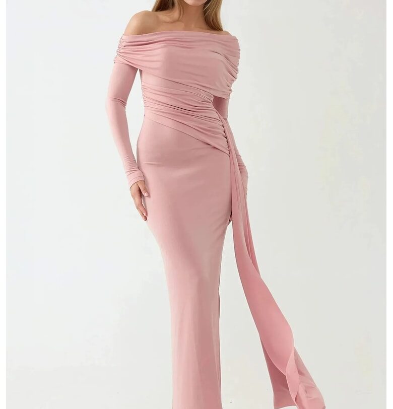 Макси рокля -  розов - тюл HiCCUP