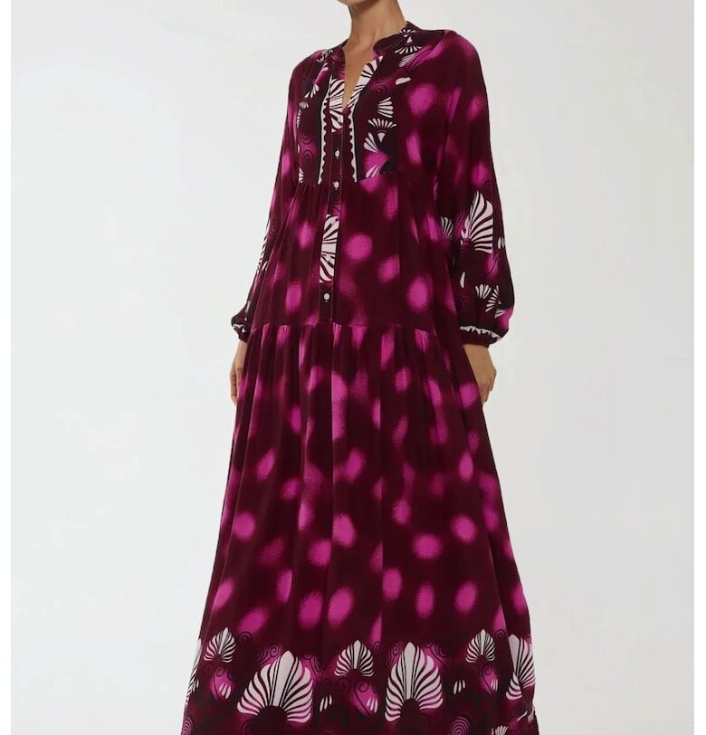 Макси рокля  розов/лилав - вискоза HiCCUP